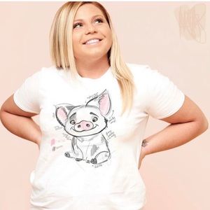 Disney Inspired Pua from Moana Graphic Short Sleeve Crewneck Unisex Shirt